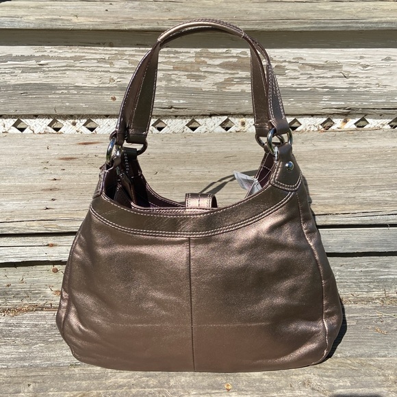 NWT Coach Soho Leather Large Hobo Handbag Purse in Silver/Bronze F17092 - Picture 12 of 12